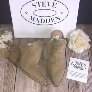 Steve Madden Beige Leather Mules 7.5M